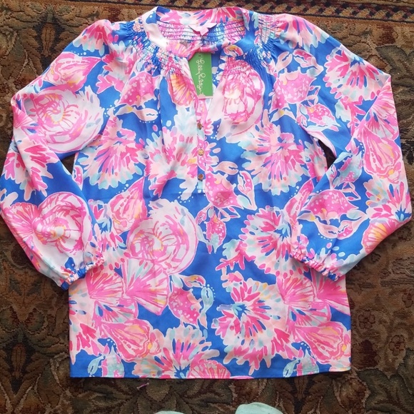 Top Lilly Pulitzer Elsa ELSIE - Couleur Bleu/white - Taille XS/S - Neuf Avec étiquettes